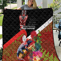 Aotearoa Toitu Te Tiriti Quilt Waitangi-Honour The Treaty NZ Tuatara and Plants