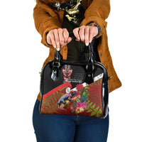 Aotearoa Toitu Te Tiriti Shoulder Handbag Waitangi-Honour The Treaty NZ Tuatara and Plants