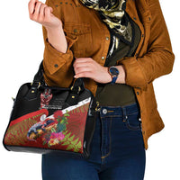 Aotearoa Toitu Te Tiriti Shoulder Handbag Waitangi-Honour The Treaty NZ Tuatara and Plants