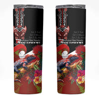 Aotearoa Toitu Te Tiriti Skinny Tumbler Waitangi-Honour The Treaty NZ Tuatara and Plants