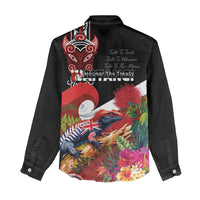 Aotearoa Toitu Te Tiriti Women Casual Shirt Waitangi-Honour The Treaty NZ Tuatara and Plants