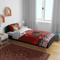 Tonga ANZAC Day Bedding Set Gallipoli Lest We Forget Ngatu Art Tribal