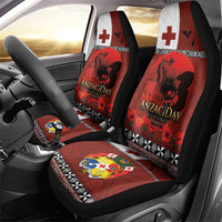Tonga ANZAC Day Car Seat Cover Gallipoli Lest We Forget Ngatu Art Tribal