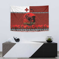 Tonga ANZAC Day Tapestry Gallipoli Lest We Forget Ngatu Art Tribal LT03 - Polynesian Pride