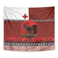Tonga ANZAC Day Tapestry Gallipoli Lest We Forget Ngatu Art Tribal LT03 - Polynesian Pride