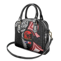 Tonga and New Zealand ANZAC Day Shoulder Handbag Gallipoli Lest We Forget Ngatu Art Tribal and Maori Tattoo with Fern LT03