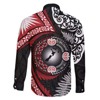 Tonga and New Zealand Together Family Matching Short Sleeve Bodycon Dress and Hawaiian Shirt Ngatu Art Tribal Maori Tattoo and Silver Fern