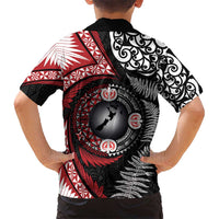 Tonga and New Zealand Together Hawaiian Shirt Ngatu Art Tribal Maori Tattoo and Silver Fern