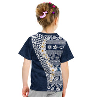 Hawaii Plumeria Tribal Vintage Kid T Shirt Special Blue LT03 - Polynesian Pride