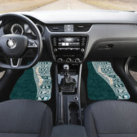 Hawaii Plumeria Tribal Vintage Car Mats Special Turquoise