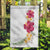 Hawaiian Plumeria and Hibiscus Garden Flag White Mode