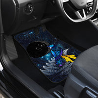 New Zealand Tui Bird Matariki Car Mats Galaxy Fern With Maori Pattern LT03 - Polynesian Pride