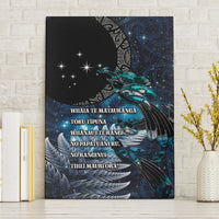 New Zealand Tui Bird Canvas Wall Art Matariki Poetry Pattern Galaxy Style