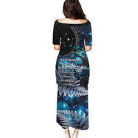 New Zealand Tui Bird Puletasi Matariki Poetry Pattern Galaxy Style LT03 - Polynesian Pride