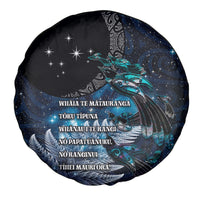 New Zealand Tui Bird Spare Tire Cover Matariki Poetry Pattern Galaxy Style LT03 - Polynesian Pride