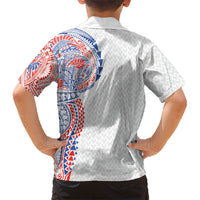 Hawaiian Traditional Tattoos Family Matching Mermaid Dress and Hawaiian Shirt Kakau Tribal Tropical Plant Motif Hawaii Flag Color Inspired LT03 - Polynesian Pride