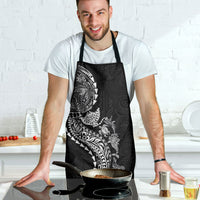 Hawaiian Kakau Tribal Sea Animals Tattoos Apron Black Color