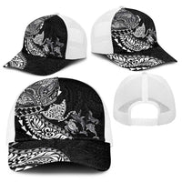 Hawaiian Kakau Tribal Sea Animals Tattoos Baseball Net Cap Black Color