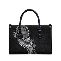 Hawaiian Kakau Tribal Sea Animals Tattoos Leather Bag Black Color LT03 - Polynesian Pride