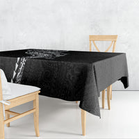 Hawaiian Kakau Tribal Sea Animals Tattoos Tablecloth Black Color