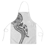 Hawaiian Kakau Tribal Sea Animals Tattoos Apron White Color