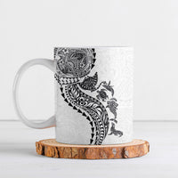 Hawaiian Kakau Tribal Sea Animals Tattoos Ceramic Mug White Color