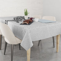 Hawaiian Kakau Tribal Sea Animals Tattoos Tablecloth White Color