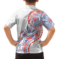 Hawaiian Kakau Tribal Sea Animals Tattoos Family Matching Summer Maxi Dress and Hawaiian Shirt Hawaii Flag Color Inspired LT03 - Polynesian Pride