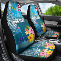 Personalised Tuvalu Independence Day Car Seat Cover Tuvaluan Tribal Flag Style LT03 - Polynesian Pride