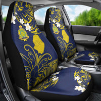 Niue Independence Day Car Seat Cover Hiapo Pattern Fiti Pua and Uga LT03 - Polynesian Pride