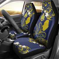 Niue Independence Day Car Seat Cover Hiapo Pattern Fiti Pua and Uga LT03 - Polynesian Pride