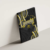 Traditional Art Hawaiian Kakau Tattoos Canvas Wall Art Yellow Color - Polynesian Pride