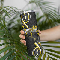 Traditional Art Hawaiian Kakau Tattoos Skinny Tumbler Yellow Color - Polynesian Pride