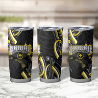 Traditional Art Hawaiian Kakau Tattoos Tumbler Cup Yellow Color - Polynesian Pride