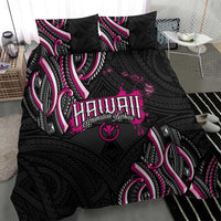 Traditional Art Hawaiian Kakau Tattoos Bedding Set Pink Color - Polynesian Pride