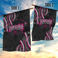 Traditional Art Hawaiian Kakau Tattoos Garden Flag Pink Color - Polynesian Pride