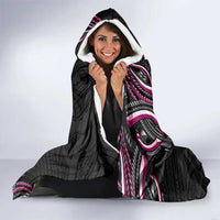 Traditional Art Hawaiian Kakau Tattoos Hooded Blanket Pink Color - Polynesian Pride