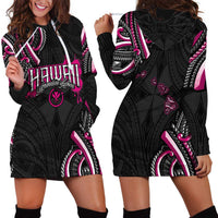 Traditional Art Hawaiian Kakau Tattoos Hoodie Dress Pink Color - Polynesian Pride