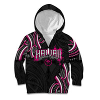 Traditional Art Hawaiian Kakau Tattoos Kid Hoodie Pink Color - Polynesian Pride