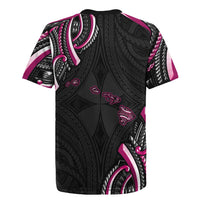 Traditional Art Hawaiian Kakau Tattoos Rugby Jersey Pink Color - Polynesian Pride