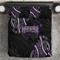 Traditional Art Hawaiian Kakau Tattoos Bedding Set Purple Color - Polynesian Pride