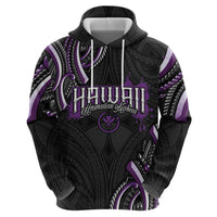 Traditional Art Hawaiian Kakau Tattoos Hoodie Purple Color - Polynesian Pride