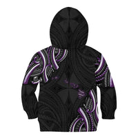 Traditional Art Hawaiian Kakau Tattoos Kid Hoodie Purple Color - Polynesian Pride