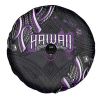 Traditional Art Hawaiian Kakau Tattoos Spare Tire Cover Purple Color - Polynesian Pride