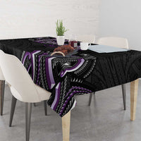 Traditional Art Hawaiian Kakau Tattoos Tablecloth Purple Color - Polynesian Pride