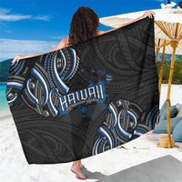Traditional Art Hawaiian Kakau Tattoos Sarong Blue Color - Polynesian Pride