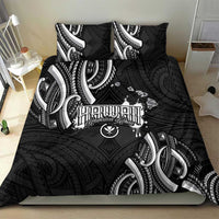 Traditional Art Hawaiian Kakau Tattoos Bedding Set White - Polynesian Pride