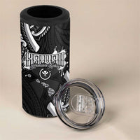 Traditional Art Hawaiian Kakau Tattoos 4 in 1 Can Cooler Tumbler White - Polynesian Pride