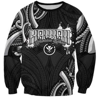 Traditional Art Hawaiian Kakau Tattoos Sweatshirt White - Polynesian Pride