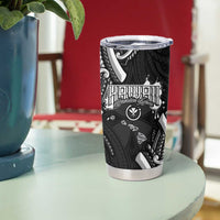 Traditional Art Hawaiian Kakau Tattoos Tumbler Cup White - Polynesian Pride